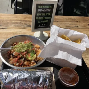 Korean Burrito, Bowl, Chips