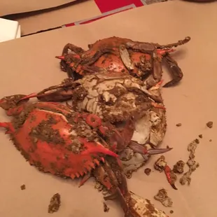 Small crabs always have lots of meat and mustard and no sand