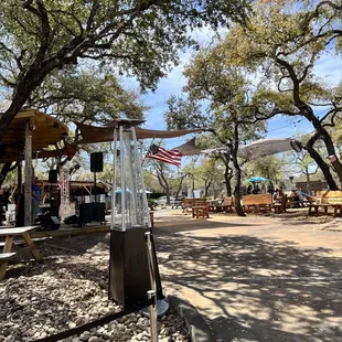 Bar, seating, and stage