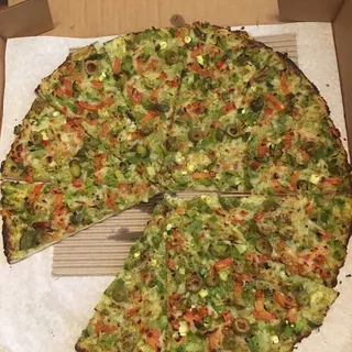 Vegan Pesto Veggie Pizza