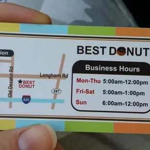 Since there isn&apos;t a posting for their hours anywhere online, here you go.