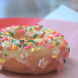 rainbow sprinkle donut