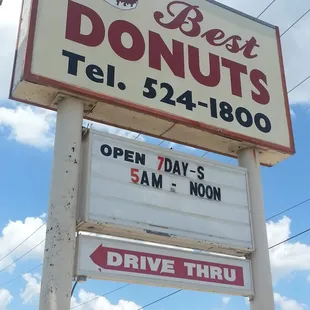 Hours: 5am-12 noon