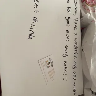 We received a delivery of donuts and we received this lovely message.  Made my day !!!