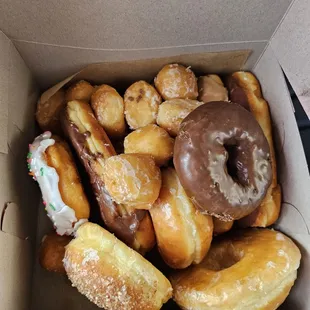 a box of assorted donuts