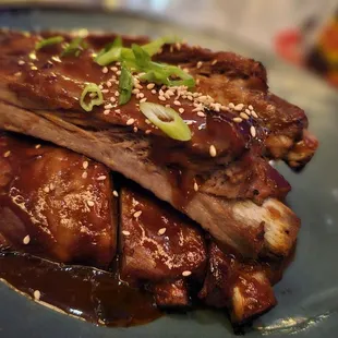 Sticky ribs... favorite part of the meal