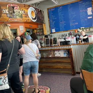 customers at the counter