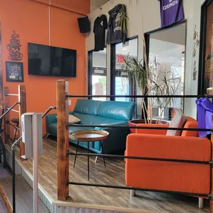 comfortable seating area