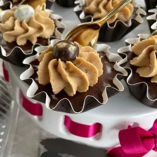 Mocha brownies with ganache and a cream cheese/white chocolate/espresso topping!