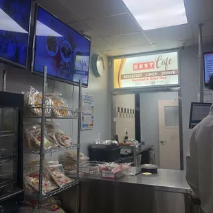 a view of the kitchen