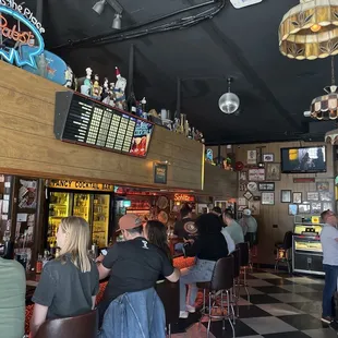 Amazing retro bar with great bar seats!