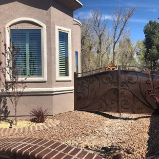 Wrought iron gates