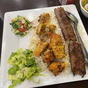 Chicken and beef plate