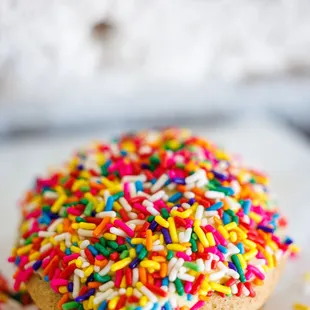 a doughnut with sprinkles