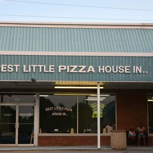 the front of the building