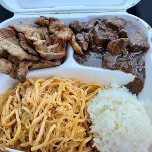 Two item combo with dinuguan y pork inahaw