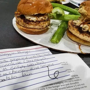 Tofu burgers he me burping celery salt!