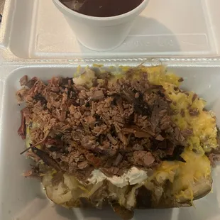 1 meat Stuffed Potato  Brisket