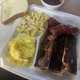 2 Meat Rib Plate with 2 Sides