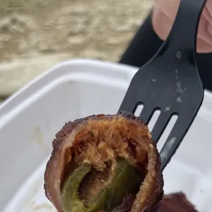 Jalapeño popper with brisket