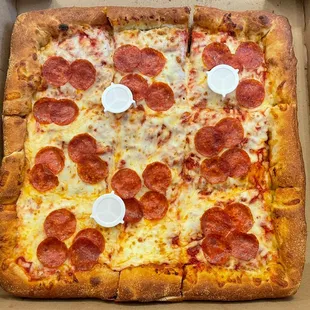 Square Pepperoni Pizza, Best NY Pizza