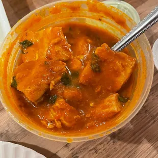 Fish curry (it&apos;s salmon)