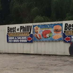 Sign in parking lot.