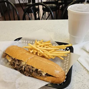 Philly cheesesteak combo.