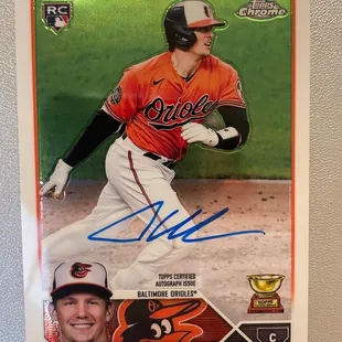 Adley auto card from a blaster