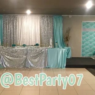 Turquoise &amp; Silver Backdrop