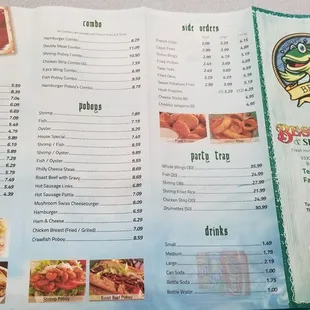 Updated menu back