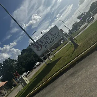 a sign for a restaurant