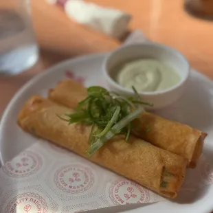 Korean Corn Cheese Spring Rolls