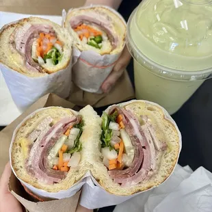 Combination Banh Mi, Avocado Smoothie