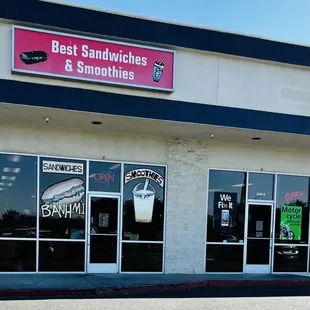 the front of the store