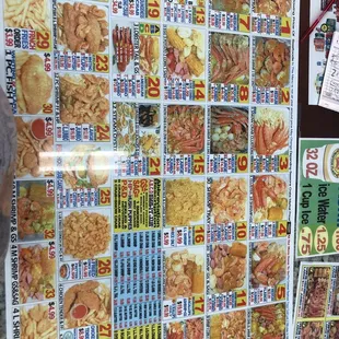 The menu has been updates