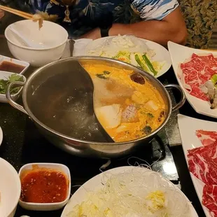 a table full of food