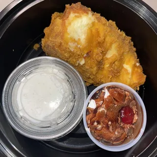 Fried Cheesecake Vanilla Ice Cream