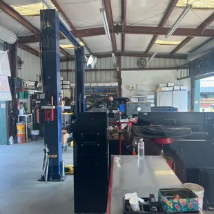 Smog station garage area