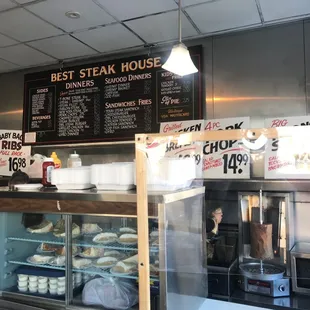 the counter and menu