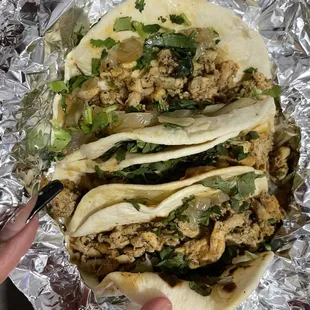 3 Chicken tacos