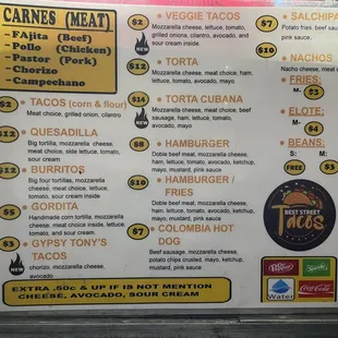 Menu &amp; Prices