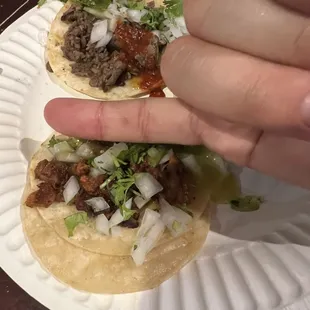 Not sure if you can see what looks like a taco.
