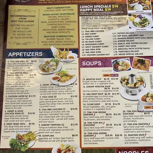Menu and address