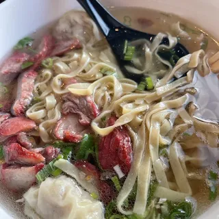 BBQ Pork Wonton Egg Noodle Soup