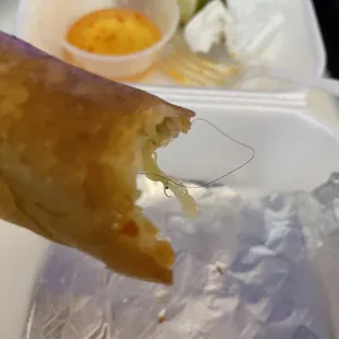 Hair in my veg roll. Blah