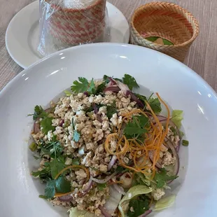 Larb : chicken With sticky rice