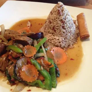 Spicy Egg Plant with Soy Duck