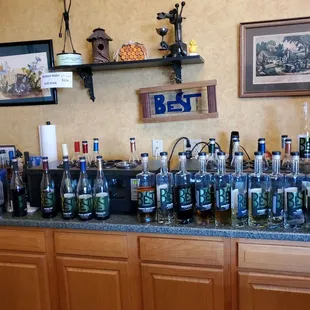 Large selection of wine