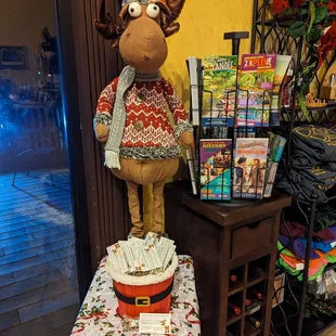 Bart distributing the annual Reindeer Flight Enhancing Supplement at the winery.